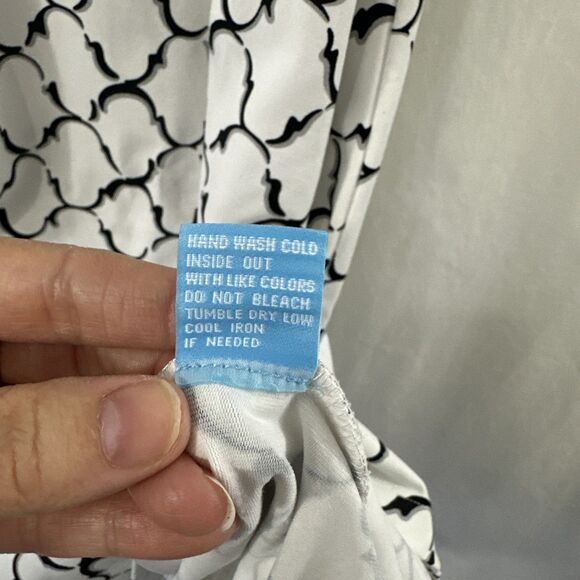 J. McLaughlin Sophia Catalina Cloth Sleeveless Ruched Midi Dress Womens M Career - Picture 9 of 9